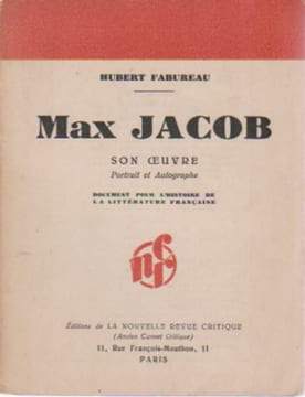 Max Jacob, son oeuvre: Portrait et autographe. FABUREAU Hubert