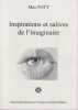 Inspirations et salives de l'imaginaire. POTY Max