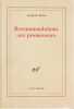 Recommandations aux promeneurs. REDA Jacques,