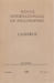 Revue Internationale de Philosophie - Cassirer,. COLLECTIF (revue),