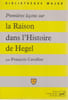 Premi&egrave;res le&ccedil;ons sur La Raison dans l'Histoire de Hegel,. CAVALLIER Fran&ccedil;ois,