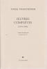 Oeuvres compl&egrave;tes (1954-1996). TRANSTR&Ouml;MER Tomas
