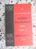 En l'honneur de Roger Salengro mort pour le socialisme 1936. Anonyme