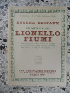 Un poete italien : Lionello Fiumi
