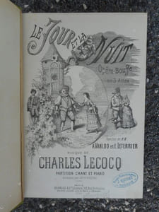 Le jour et la nuit - Opera bouffe en trois actes- Partition chant et piano