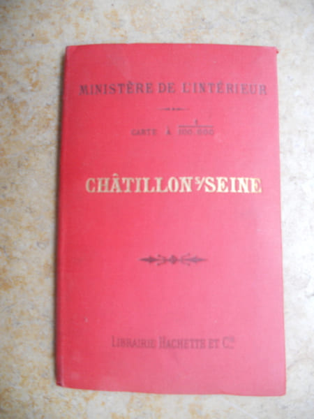 Carte d'etat-major de Chatillon sur Seine - Echelle 1/100.000. Collectif