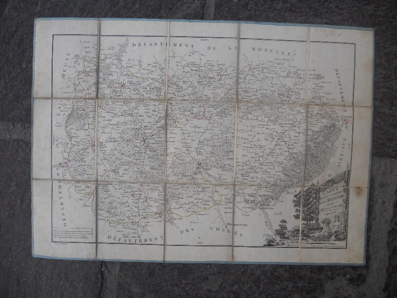 Carte du departement de la Meurthe dediee a Monsieur J. J. Marquis prefet du meme departement . Duchesne