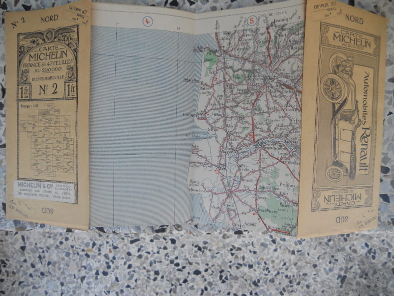 Carte Michelin - France en 47 feuilles au 200.000e - n&deg;2 - Dieppe Abbeville . Michelin