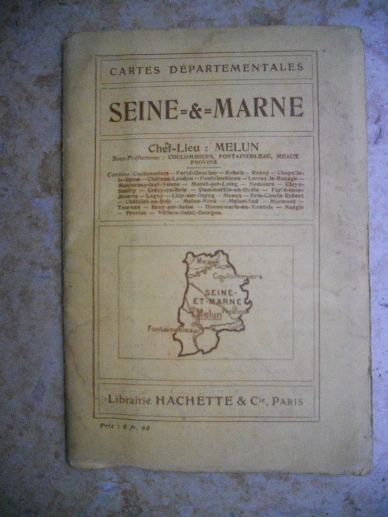 Carte departementale de Seine-et-Marne. Anonyme