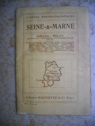 Carte departementale de Seine-et-Marne. Anonyme