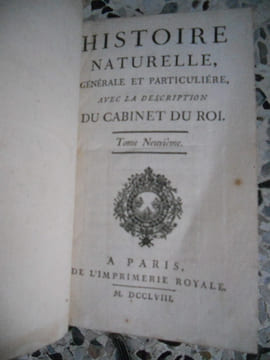 Histoire naturelle, generale et particuliere, avec la description du cabinet du Roi - Tome Neuvieme (Brebis, belier, bouc, cochon, sanglier ... ). ...
