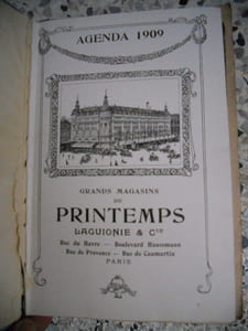 Agenda 1909 - Grands magasins du printemps