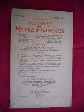 La nouvelle Nouvelle Revue Francaise - 1ere annee n° 6. Collectif - Henry Miller, Jean Grosjean, Julien Binda, Arthur Adamov, Jacques de Lacretelle, ...