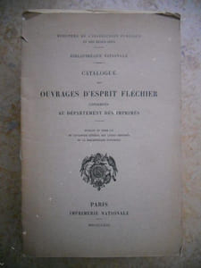 Bibliotheque Nationale - Catalogue des ouvrages d'Esprit Flechier conserves au departement des imprimes