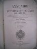 Annuaire du departement du Gard pour l'annee 1858, publie sous les auspices du conseil general du Gard et sous la direction de M. le Prefet du ...