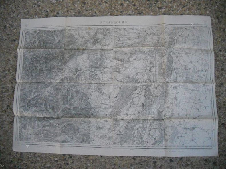 Carte d'etat-major - 80.000 eme - Strasbourg. Anonyme
