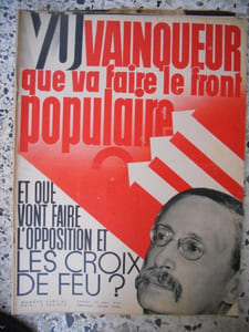 Magazine VU - Vainqueur que va faire le front populaire ? et que vont faire l'opposition et les croix de feu ? - 1936