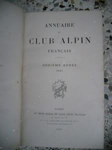 Annuaire du Club Alpin Francais - 1884 - Onzieme annee
