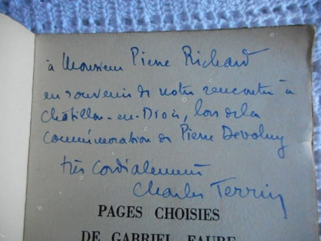 Pages choisies de Gabriel Faure . Charles Terrin