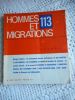 Revue "Hommes et migrations" Etudes - Numero 113 . Collectif 