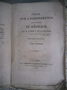Essai sur l'indifference en matiere de religion - Tome 1 et 2 