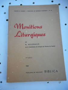 Monitions liturgiques 