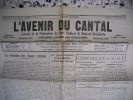 L'Avenir du Cantal - Journal de la federation du Parti Radical & Radical Socialiste - Organe d'Union des Gauches. - Jeudi 19 janvier 1933 . Collectif