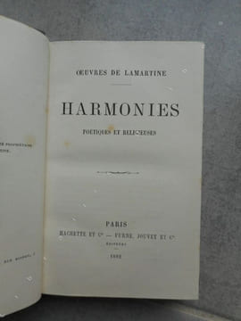 Harmonies poetiques et religieuses . Alphonse de Lamartine 