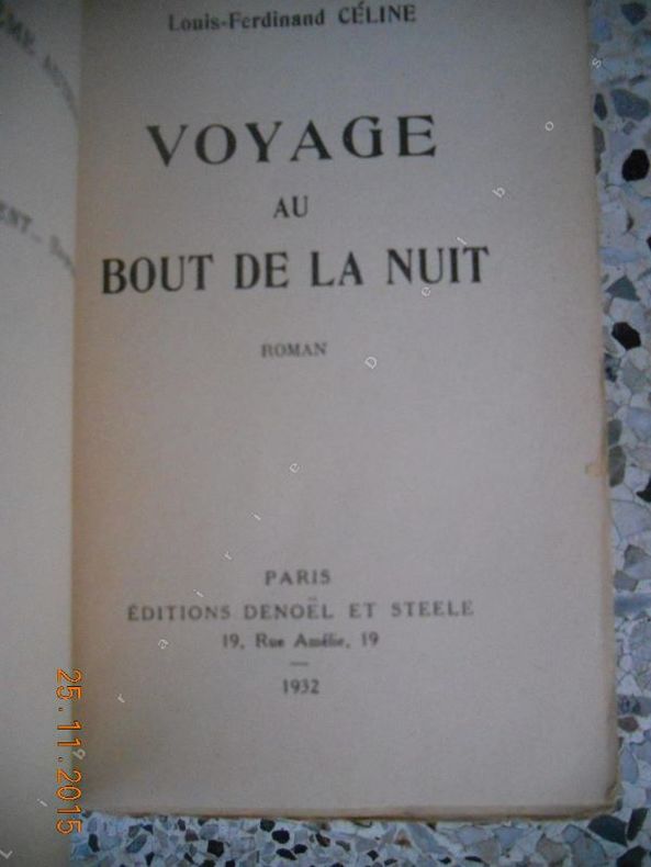 Voyage au bout de la nuit - Louis-Ferdinand Céline - Denoel