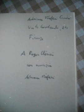 Presenza e Nostalgia . A. N. Curioni
