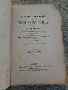Annuaire du departement du Jura pour l'annee 1884 
