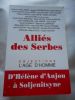 Allies des Serbes . Collectif ( d'Helened'Anjou a Soljenitsyne) 