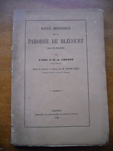 Notice historique sur la paroisse de Blecourt