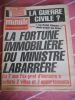 Minute - Hebdomadaire d'opposition nationale - n° 1135 - Talbot gauche contre gauche La guerre civile ?  - La fortune immobiliere du ministre ...