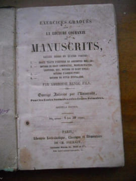 Exercices gradues pour la lecture courante des manuscrits .... Ambroise Rendu Fils