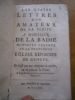 Les quatre lettres d'un amateur de la verite a M. de La Badie, ministre celebre en la pretendue eglise reformee de Geneve .... Anonyme 
