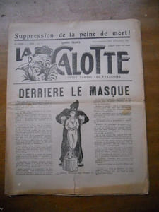 La Calotte - Contre toutes les tyrannies - Aout septembre 1953 n°88 - Suppression de la peine de mort - Derriere le masque