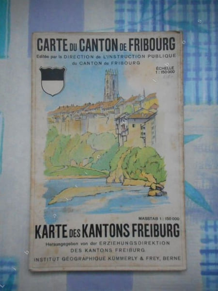 Carte du canton de Fribourg. Anonyme  