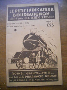 Le petit indicateur bourguignon edite par le "Bien Public"- Hiver 1931-1932