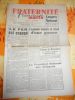 Fraternite Francaise matin - La tribune de Pierre Poujade n°611 - mercredi 19 avril 1961 . Collectif - Pierre Poujade 