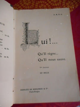 Lui !... Qu'Il regne ... Qu'Il nous sauve . A.M.D.G.