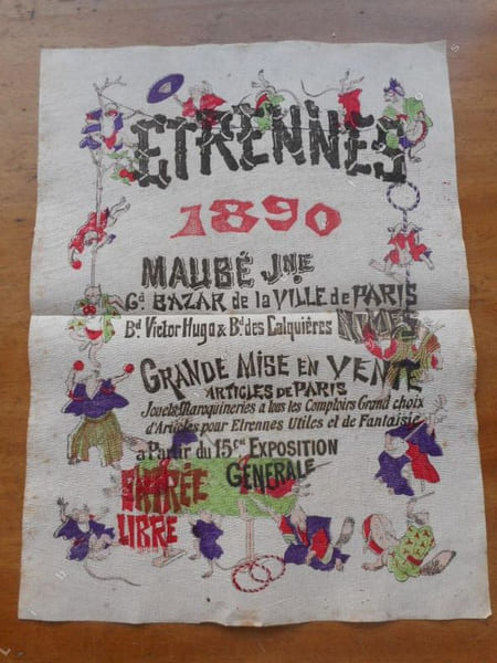 Etrennes 1890 - Maube Jeune - Grand Bazar de la ville de Paris a Nimes . anonyme 