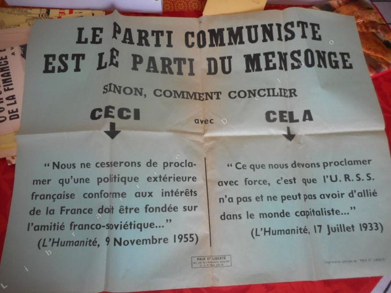 Le Parti Communiste est le parti du mensonge ... . ( POUJADE Pierre )