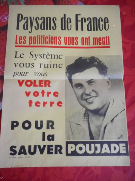 Paysans de France : Les politiciens vous ont menti .... ( POUJADE Pierre )