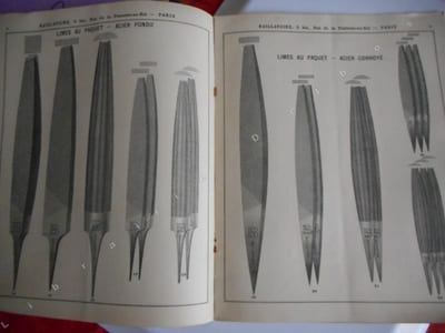 Manufacture de limes et rapes - BAILLAVOINE a Paris - Catalogue 