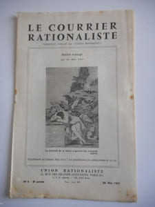 "Le courrier rationaliste" - Supplement aux "Cahiers rationalistes" - n°5 du 28 mai 1961 - Moliere expurge par Guy Fau
