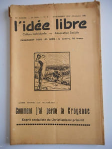 "L'idee libre" - n°8 de novembre 1959