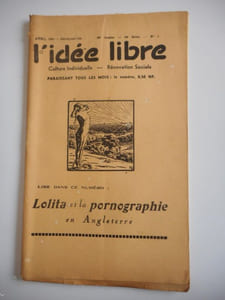 "L'idee libre" - n°4 de fevrier 1960 - "Lolita" et la pornographie en Angleterre