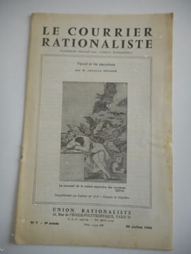 "Le courrier rationaliste" - Supplement aux "Cahiers rationalistes" - n°7 du 22 juillet 1962 - Pascal et pascaliens . Collectif