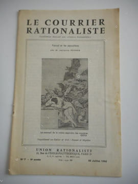 "Le courrier rationaliste" - Supplement aux "Cahiers rationalistes" - n°9 du 27 septembre 1959 - Charite paienne et charite chretienne . Collectif